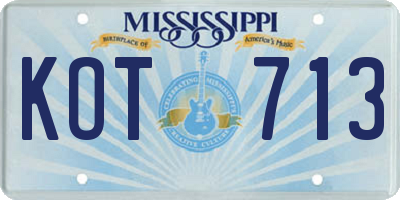 MS license plate KOT713