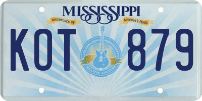 MS license plate KOT879