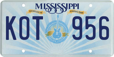 MS license plate KOT956