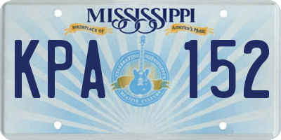 MS license plate KPA152