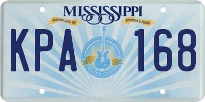 MS license plate KPA168