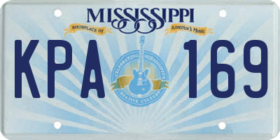 MS license plate KPA169