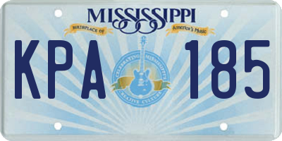 MS license plate KPA185