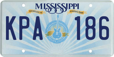 MS license plate KPA186