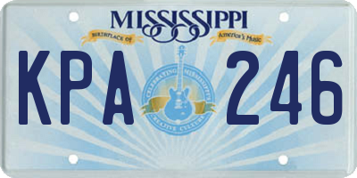 MS license plate KPA246