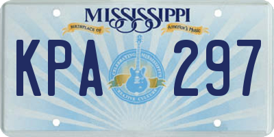 MS license plate KPA297
