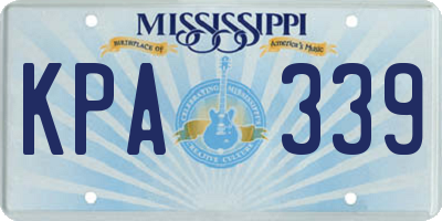 MS license plate KPA339