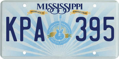 MS license plate KPA395
