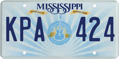 MS license plate KPA424