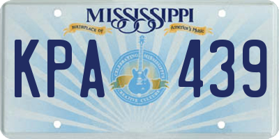 MS license plate KPA439