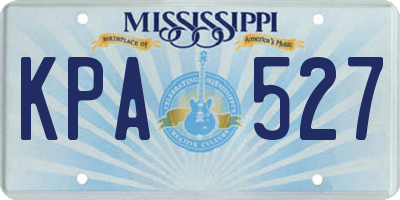 MS license plate KPA527