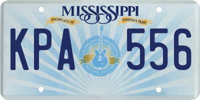 MS license plate KPA556