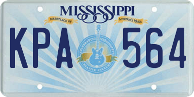 MS license plate KPA564