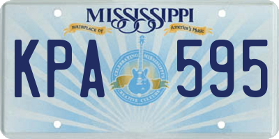MS license plate KPA595