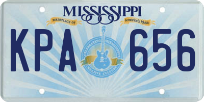 MS license plate KPA656