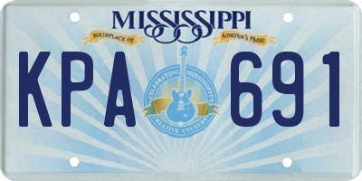 MS license plate KPA691