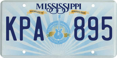 MS license plate KPA895