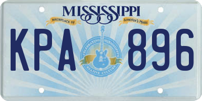 MS license plate KPA896