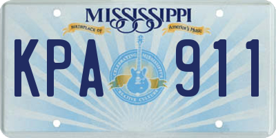 MS license plate KPA911