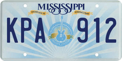 MS license plate KPA912