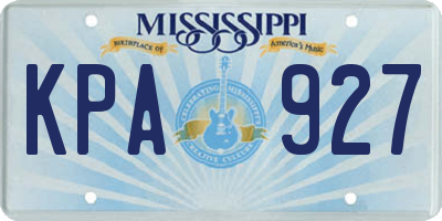 MS license plate KPA927