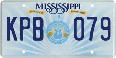 MS license plate KPB079