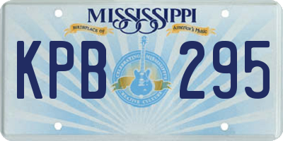 MS license plate KPB295
