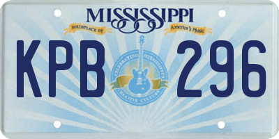 MS license plate KPB296