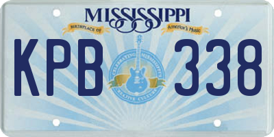 MS license plate KPB338