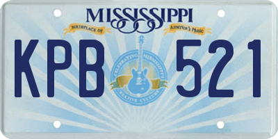 MS license plate KPB521