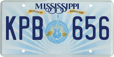 MS license plate KPB656