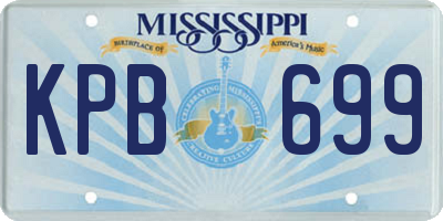 MS license plate KPB699