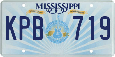 MS license plate KPB719