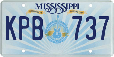 MS license plate KPB737
