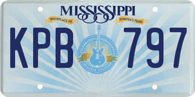 MS license plate KPB797