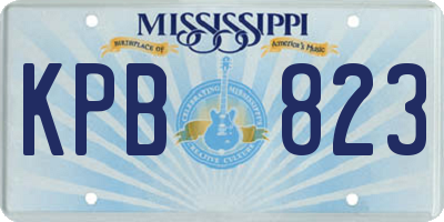 MS license plate KPB823