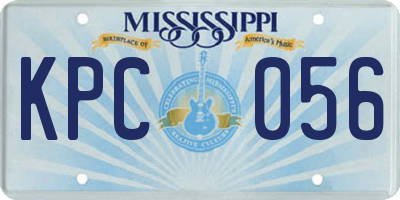 MS license plate KPC056
