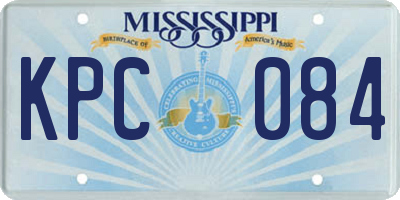MS license plate KPC084