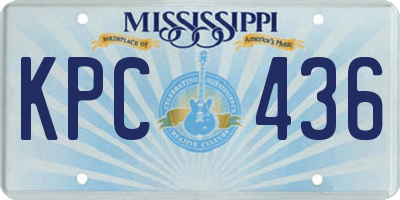 MS license plate KPC436