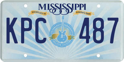 MS license plate KPC487