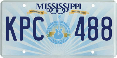 MS license plate KPC488