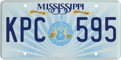 MS license plate KPC595