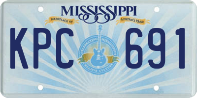 MS license plate KPC691