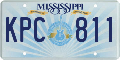 MS license plate KPC811