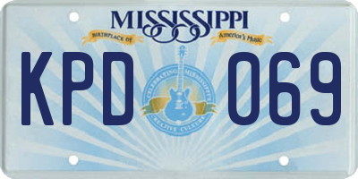 MS license plate KPD069