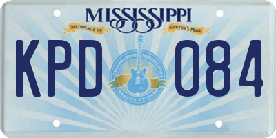 MS license plate KPD084