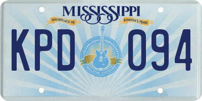 MS license plate KPD094