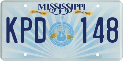 MS license plate KPD148