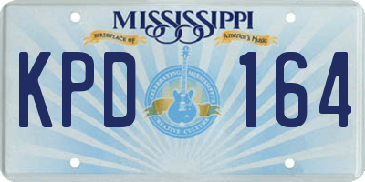 MS license plate KPD164