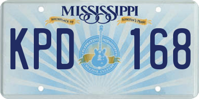 MS license plate KPD168